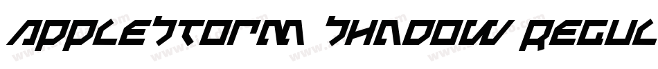 AppleStorm Shadow Regular Italic字体转换